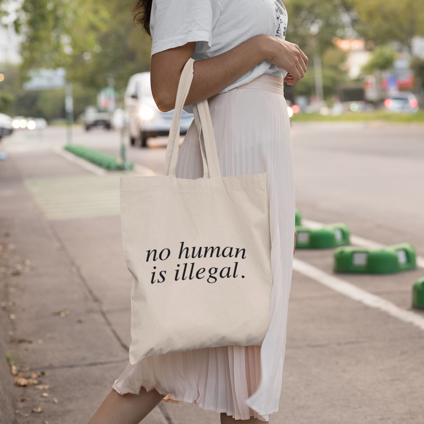 No Human Is Ilegal | We Welcome Tote Bag