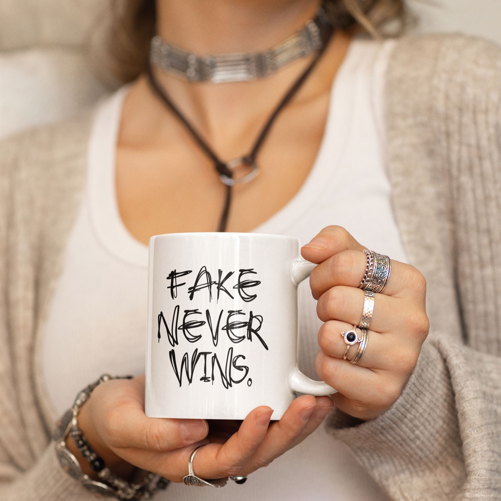 Fake Never Wins | Mug