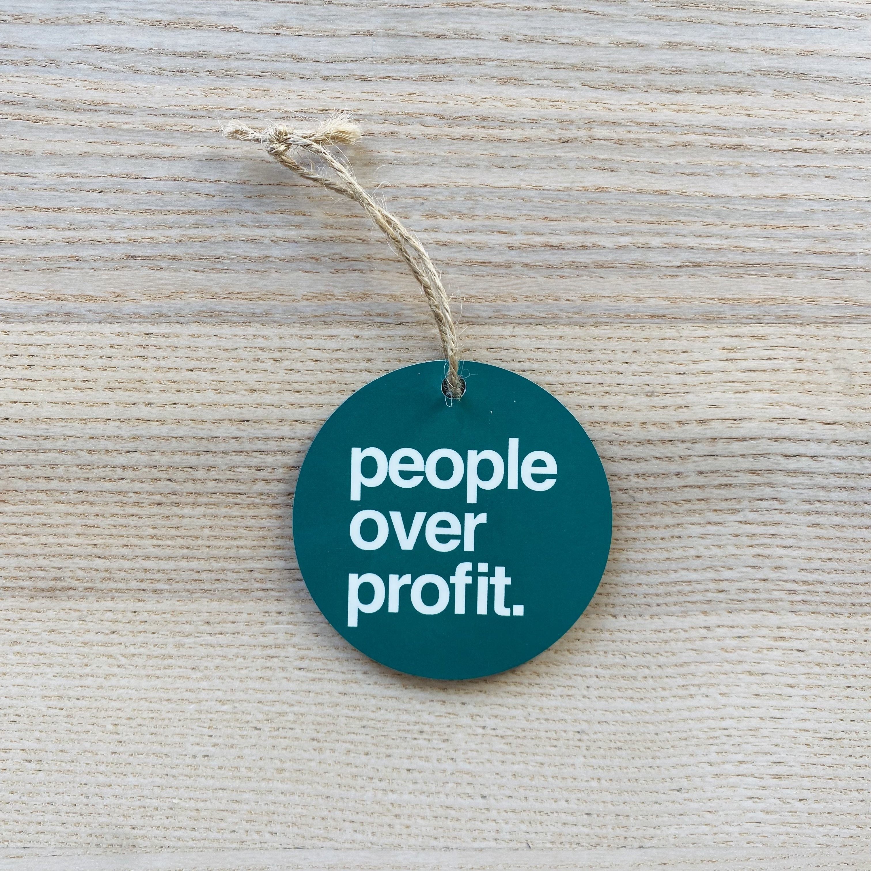 People Over Profit | Christmas Ornament