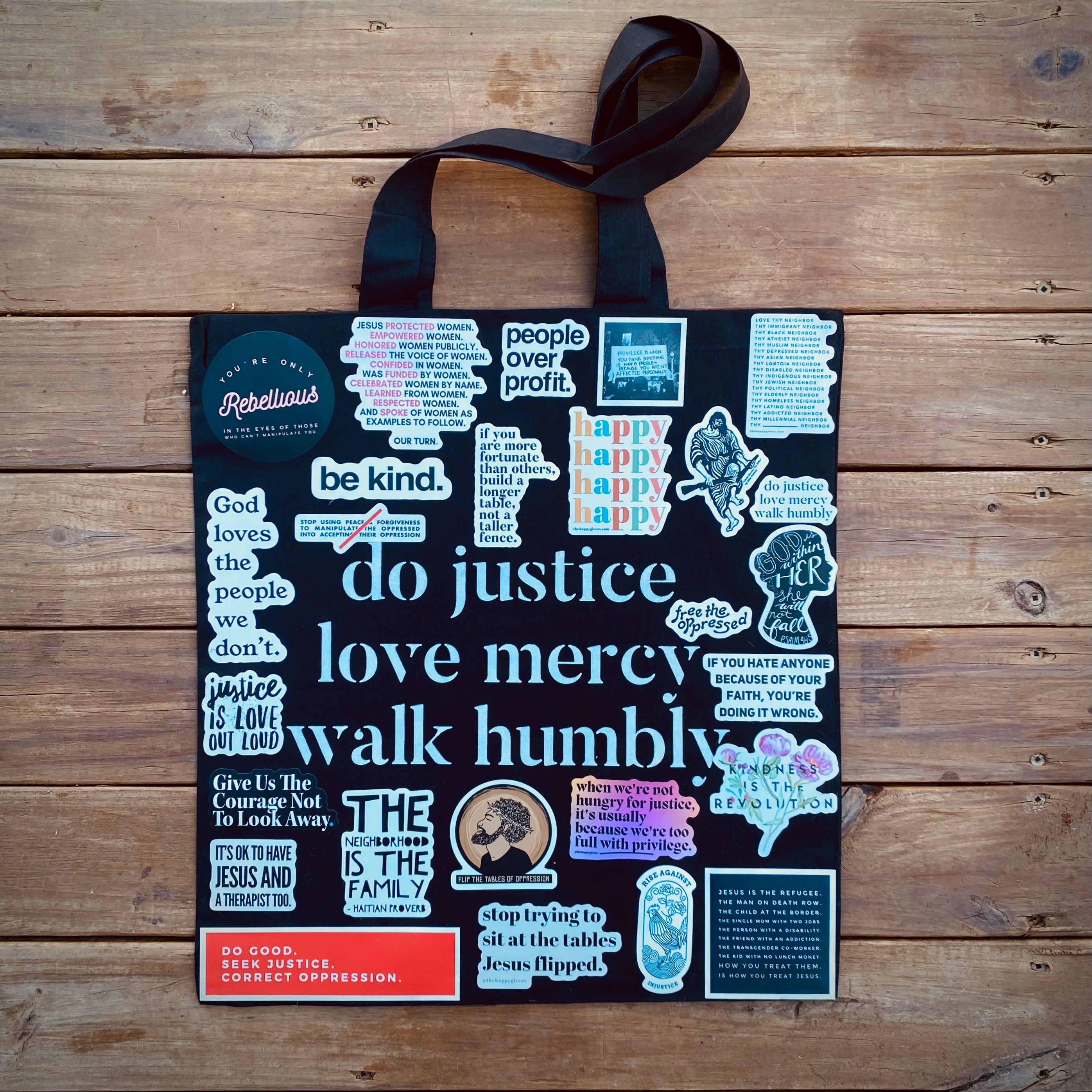 Tote / Sticker Pack Bundle – The Happy Givers