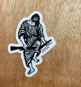 Christ Breaks The Rifle. Sticker. Otto Pankok. Christ Pacifist. Jesus the pacifists.