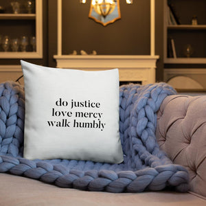 
            
                Load image into Gallery viewer, Justice Is Love Out Loud &amp;amp; Micah Six Eight | Pillow
            
        