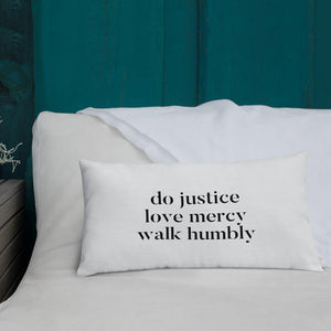 
            
                Cargar imagen en el visor de la galería, Justice Is Love Out Loud &amp;amp; Micah Six Eight | Pillow
            
        