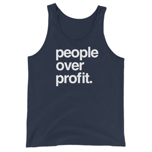 
            
                Load image into Gallery viewer, People Over Profit | Unisex Tank Tops
            
        
