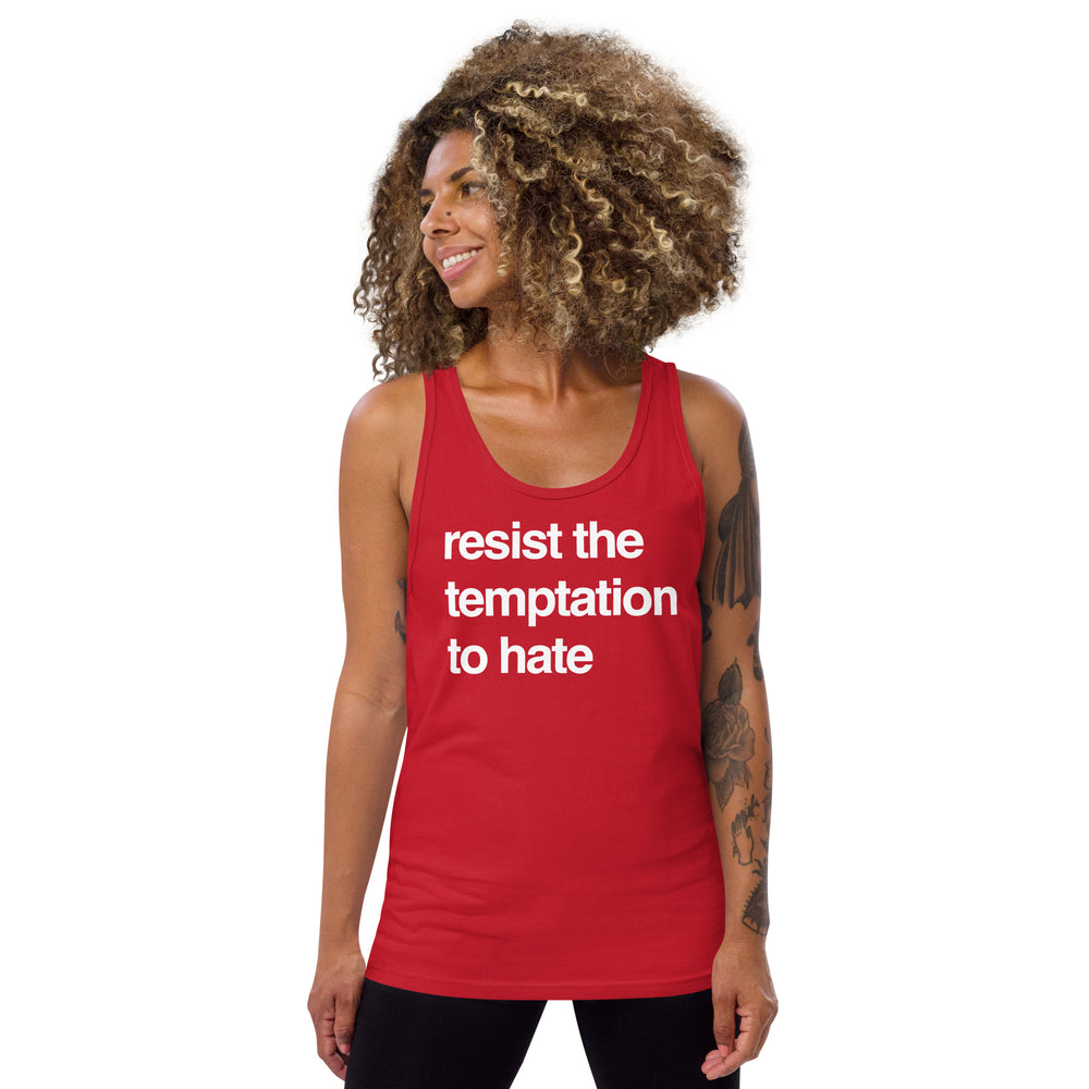 
            
                Load image into Gallery viewer, Resist The Temptation | Unisex Tank Tops
            
        
