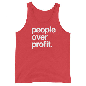 
            
                Load image into Gallery viewer, People Over Profit | Unisex Tank Tops
            
        