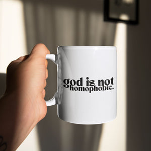 
            
                Load image into Gallery viewer, God is Not Homophobic | Mug
            
        