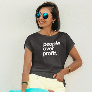 
            
                Load image into Gallery viewer, People Over Profit | Women&amp;#39;s Slouchy Top
            
        