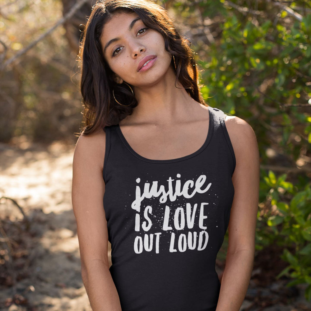 
            
                Load image into Gallery viewer, Justice Is Love Out Loud | Women&amp;#39;s Tank Top
            
        