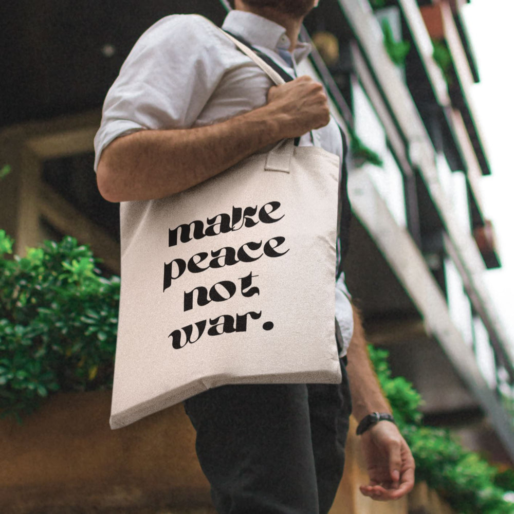 
            
                Load image into Gallery viewer, Make Peace Not War | Tote Bag
            
        