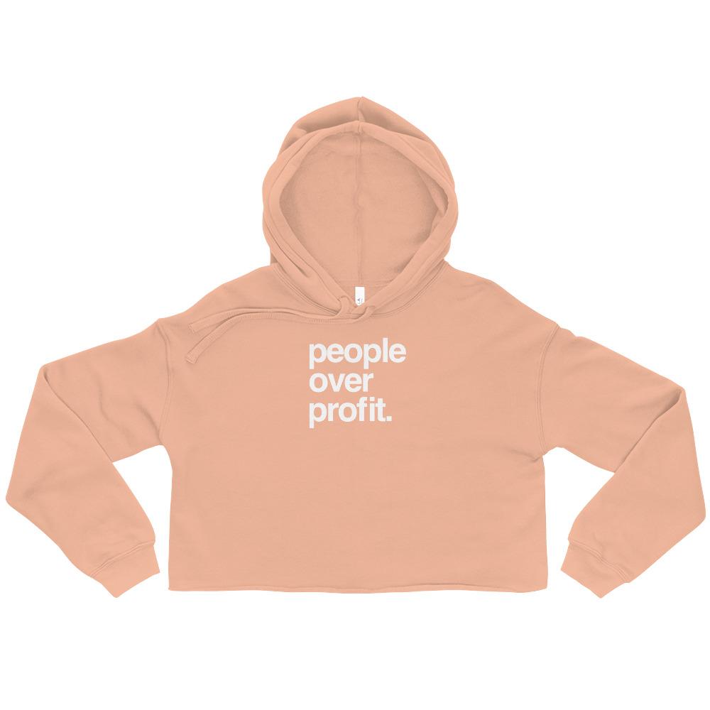 People Over Profit | Women's Crop Hoodie